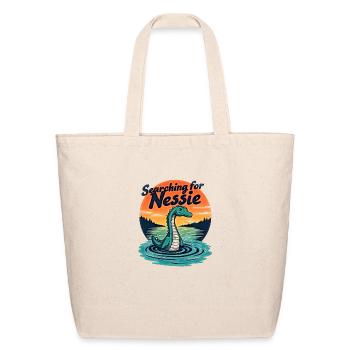Searching For Nessie Illustration - Eco-Friendly Cotton Tote - natural - Front