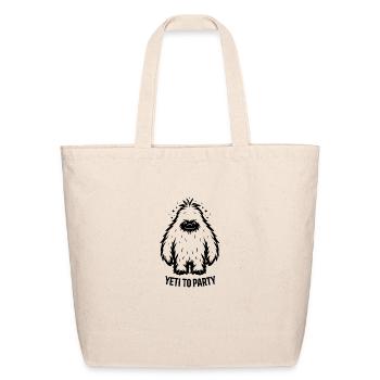 Yeti To Party - Eco-Friendly Cotton Tote - natural - Front