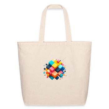 abstract - Eco-Friendly Cotton Tote - natural - Front