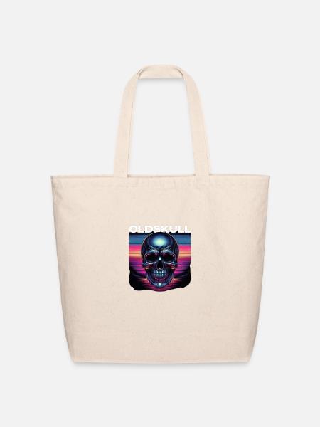 Customizable Oldskull - Eco-Friendly Cotton Tote - natural