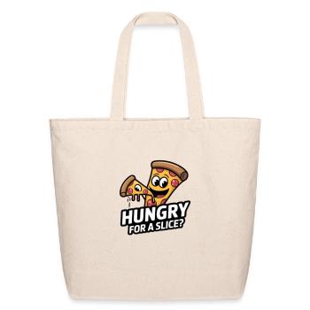 Hungry For A Slice - Eco-Friendly Cotton Tote - natural - Front