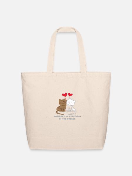 A Serene Love Scene - Eco-Friendly Cotton Tote - natural