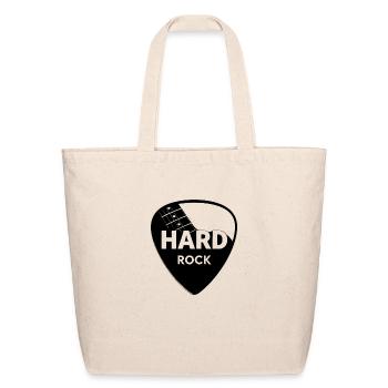 Hard Rock Guitar Pick - Eco-Friendly Cotton Tote - natural - Front