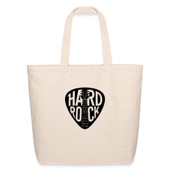 Hard Rock Guitar Pick - Eco-Friendly Cotton Tote - natural - Front