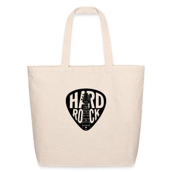 Hard Rock Guitar Pick - Eco-Friendly Cotton Tote - natural - Front