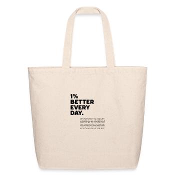 1% better every day - Eco-Friendly Cotton Tote - natural - Front