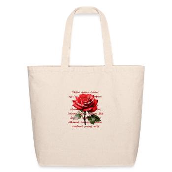 Oh my Rose - Eco-Friendly Cotton Tote - natural - Front