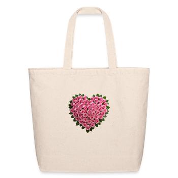 Rose - Eco-Friendly Cotton Tote - natural - Front