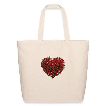 Rose - Eco-Friendly Cotton Tote - natural - Front