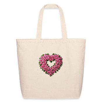 Rose - Eco-Friendly Cotton Tote - natural - Front