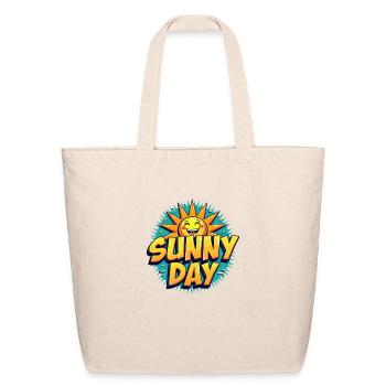 Sunny Day Sun Summer Vacation - Eco-Friendly Cotton Tote - natural - Front
