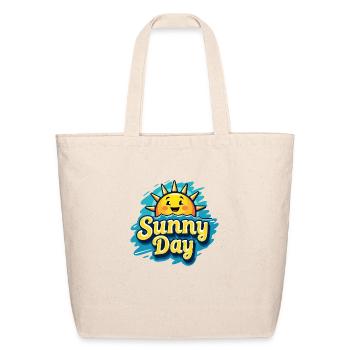 Sunny Day Sun Summer Vacation - Eco-Friendly Cotton Tote - natural - Front