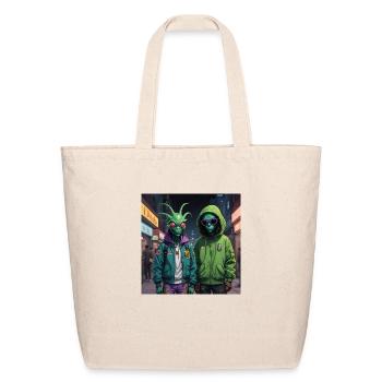 Alien tourists - Eco-Friendly Cotton Tote - natural - Front