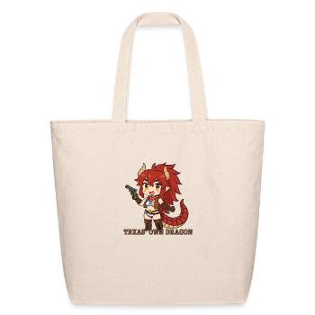 Texas' Own Dragon, Zentreya Chibi Sticker Design - Eco-Friendly Cotton Tote - natural - Front