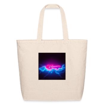 Knightman 5000 original art work 2025- neon guitar - Eco-Friendly Cotton Tote - natural - Front