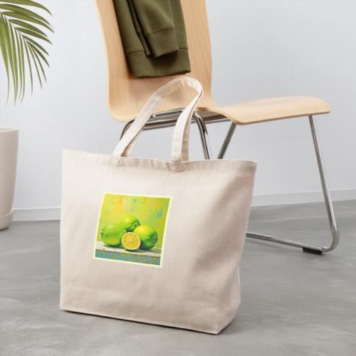 Limes' Bright Summer Pop Design - Eco-Friendly Cotton Tote