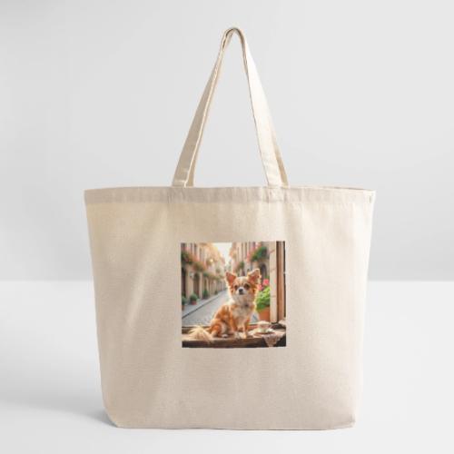 Morning coffee Chihuahua - Eco-Friendly Cotton Tote