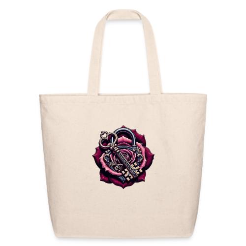 You Hold the Key to My Heart Rose Lock T-Shirt - Eco-Friendly Cotton Tote