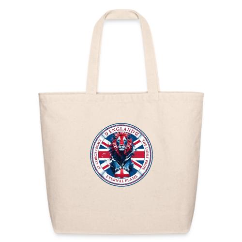 England Lion Emblem T Shirt, Flag Pride Gift - Eco-Friendly Cotton Tote