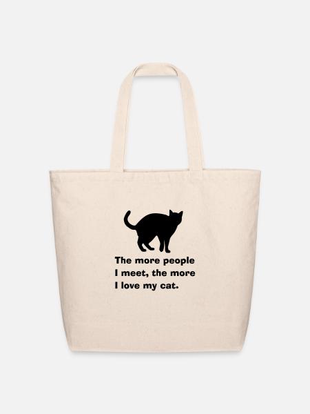 Cat people - Eco-Friendly Cotton Tote - natural