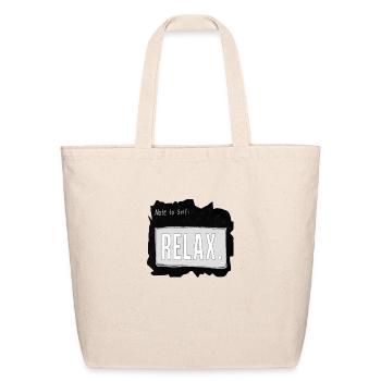 RELAX - Eco-Friendly Cotton Tote - natural - Front