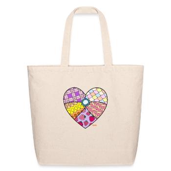 Heart No. 1 - Cool Design - Eco-Friendly Cotton Tote - natural - Front