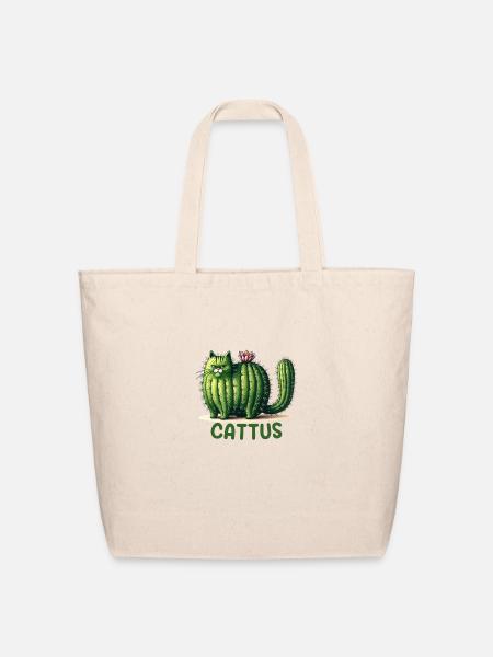 Funny Cat Cattus - Eco-Friendly Cotton Tote - natural