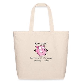 Sarcasm Service - Eco-Friendly Cotton Tote - natural - Front