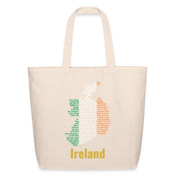 ireland-national-anthem-typography-map - Eco-Friendly Cotton Tote - natural - Front
