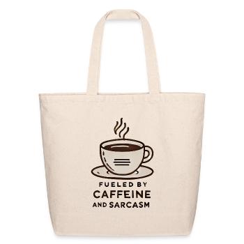 Caffeine & Sarcasm - Eco-Friendly Cotton Tote - natural - Front
