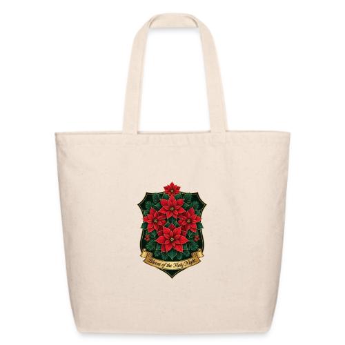 Poinsettia Crest T-Shirt - Eco-Friendly Cotton Tote