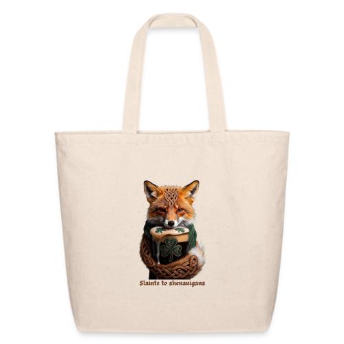 Sly Emerald Fox Toast T-Shirt - Eco-Friendly Cotton Tote