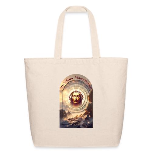 Easter He Is Risen Sacred Face T Shirt, wife Gift - Eco-Friendly Cotton Tote