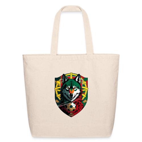 Portugal Iberian Wolf Soccer T Shirt,Football Gift - Eco-Friendly Cotton Tote