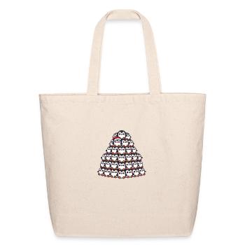 Penguin Christmas Christmas tree pine tree - Eco-Friendly Cotton Tote - natural - Front