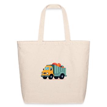 Colorful Toy Truck - Eco-Friendly Cotton Tote - natural - Front