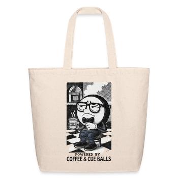 Powered by Coffee & Cue Balls - Eco-Friendly Cotton Tote - natural - Front