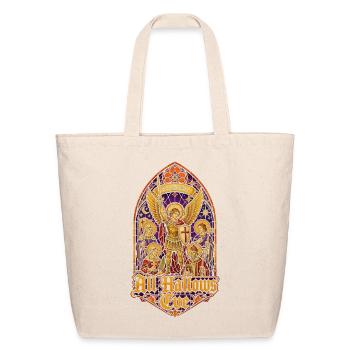 Celebrate All Hallows’ Eve Catholic Saints Stained - Eco-Friendly Cotton Tote - natural - Front