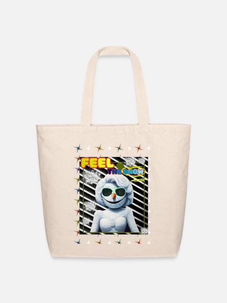 Feel the snow - Eco-Friendly Cotton Tote - natural