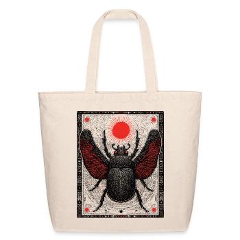 Emberwing Halo: Dark Angel - Eco-Friendly Cotton Tote - natural - Front