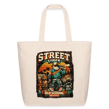 Ambiance de rue Old School années 90 - Sac fourre-tout en coton naturel - naturel - Devant