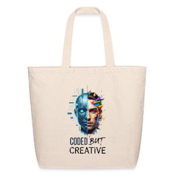 Coded but Creative - Eco-Friendly Cotton Tote - natural - Front