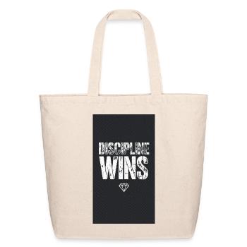 Discipline Wins Diamond Emblem - Eco-Friendly Cotton Tote - natural - Front