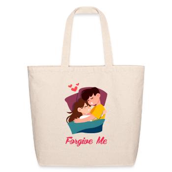 Heartfelt Apology Embrace - Eco-Friendly Cotton Tote - natural - Front
