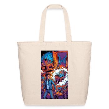 Neon Hallway Escape - Eco-Friendly Cotton Tote - natural - Front