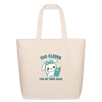 Too Clever - Eco-Friendly Cotton Tote - natural - Front
