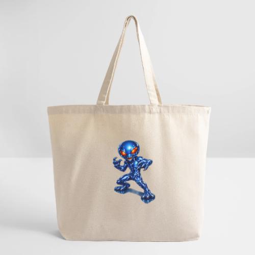 Angry Blue Alien - Eco-Friendly Cotton Tote