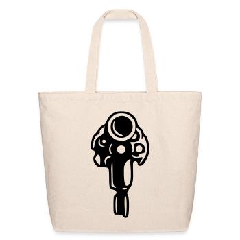 Wild West Revolver Silhouette Western - Eco-Friendly Cotton Tote - natural - Front
