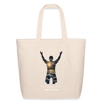 Hope Anchor Silhouette - Eco-Friendly Cotton Tote - natural - Front