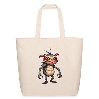 Cartoon creature - Eco-Friendly Cotton Tote - natural - Front
